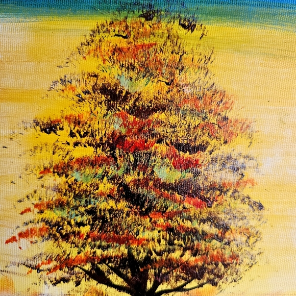 Set of 2 Abstract Landscape Oil Painting Autumn Scenery Wall Art Canvas Oil Art - Picture 8 of 12